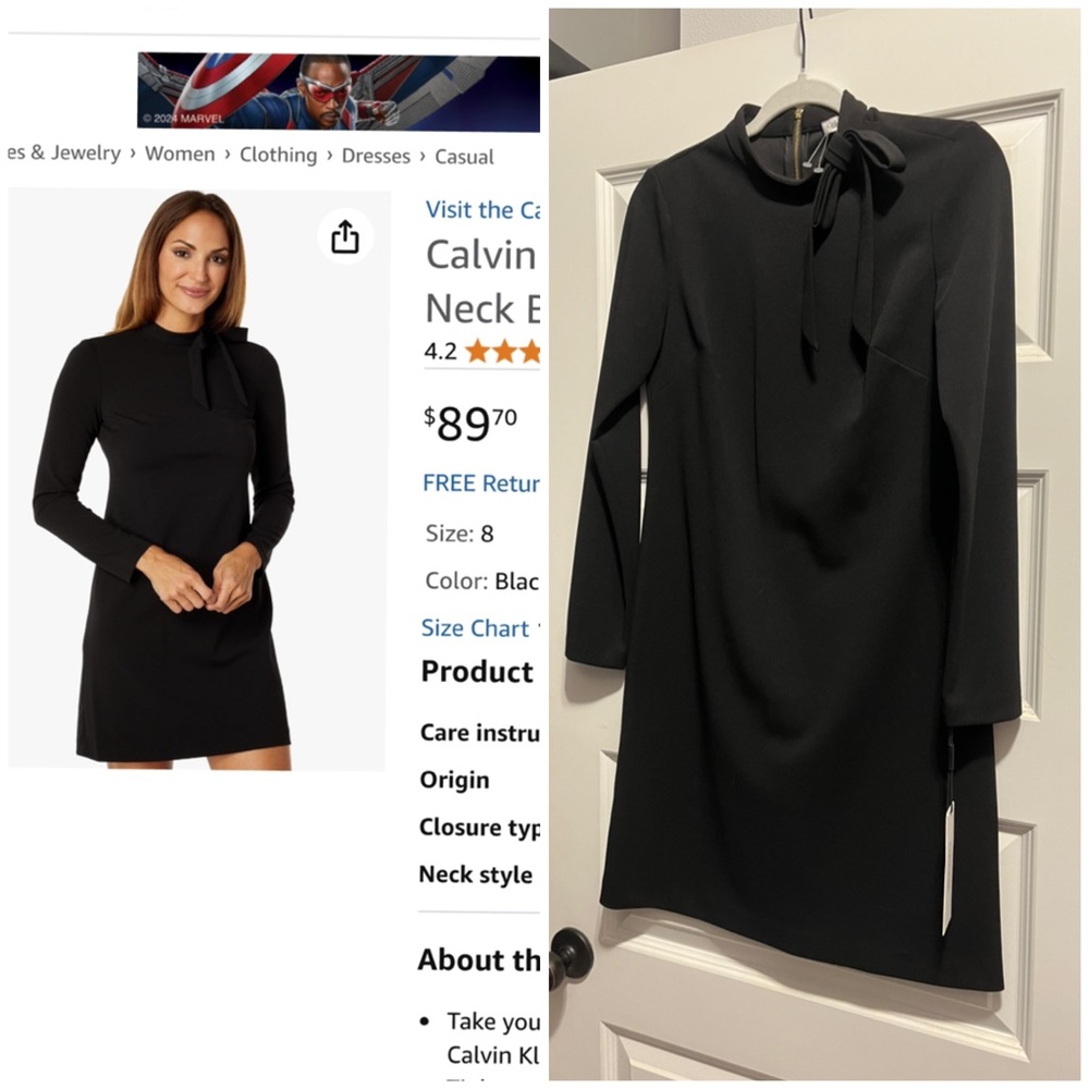 Calvin Klein Long Sleeve with Neck Bow